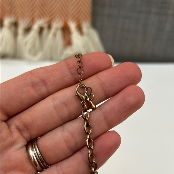 Elegant Gold and Blue Statement Necklace - Picture 6 of 6